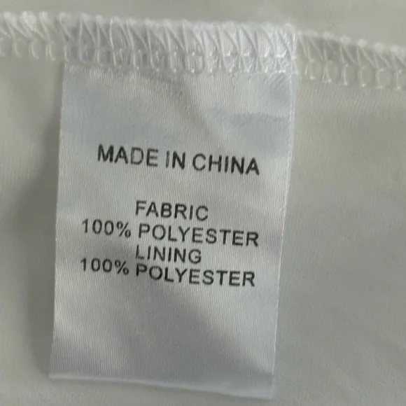 EILLY BAZAR | White Lace Mini Dress Size M Bell Sleeve Mock Neck Fit & Flare - Picture 6 of 6